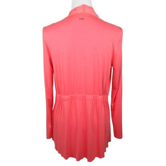 DKNY Jersey Knit Chiffon Open Front Cardigan Womens Size XS/S - Picture 8 of 11